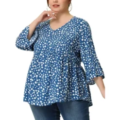 Agnes Orinda Women's Plus Size Fashion Outfits V Neck 3/4 Flounce Sleeve Babydoll Blouses 26 Agnes Orinda Women's Plus Size Fashion Outfits V Neck 3/4 Flounce Sleeve Babydoll Blouses -Agnes Orinda GUEST 01b99fc8 379c 448c 84f8 89d417be70d9