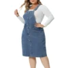 Agnes Orinda Women's Plus Size Jeans Button Front Adjustable Strap Denim Overall Dress 2 Agnes Orinda Women's Plus Size Jeans Button Front Adjustable Strap Denim Overall Dress -Agnes Orinda GUEST 027a692a 77ac 4f17 b7f0 0715bad5f9e0