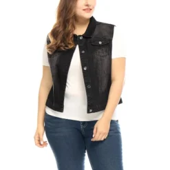 Agnes Orinda Women's Plus Size Buttons With Two Chest Flap Pockets Denim Vests 25 Agnes Orinda Women's Plus Size Buttons With Two Chest Flap Pockets Denim Vests -Agnes Orinda GUEST 030e1900 da5a 4155 8513 28640ac8518a