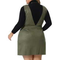 Agnes Orinda Women's Plus Size V Neck Sleeveless Faux Suede Pockets Pinafore Overall Mini Skirts 9 Agnes Orinda Women's Plus Size V Neck Sleeveless Faux Suede Pockets Pinafore Overall Mini Skirts -Agnes Orinda GUEST 034bc9e0 0d7b 47ca acb3 89ce7098d731