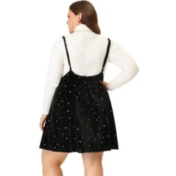 Agnes Orinda Women's Plus Size Velvet High-Rise Star Versatile Flared Skater Skirt 11 Agnes Orinda Women's Plus Size Velvet High-Rise Star Versatile Flared Skater Skirt -Agnes Orinda GUEST 03620cbc 9421 40d2 98a6 a9b041276c57