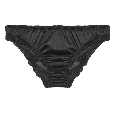 Agnes Orinda Women Plus Mid-Rise Frill Trim Elastic Waist Satin Bikini 8 Agnes Orinda Women Plus Mid-Rise Frill Trim Elastic Waist Satin Bikini - Image 6
