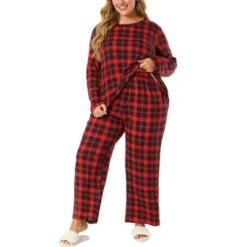 Agnes Orinda Women's Plus Size Nightgown Pajama Sets Buffalo Plaid Check Side Pocket Elastic Waist Relaxed Fit Sleepwear Pajamas 14 Agnes Orinda Women's Plus Size Nightgown Pajama Sets Buffalo Plaid Check Side Pocket Elastic Waist Relaxed Fit Sleepwear Pajamas -Agnes Orinda GUEST 05a67e4a 02d9 43ba 82de 8032685c722e