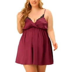 Agnes Orinda Plus Size Pajams For Women Side Slit Lace Trim V Neck Satin Lingerie Nightgowns 11 Agnes Orinda Plus Size Pajams For Women Side Slit Lace Trim V Neck Satin Lingerie Nightgowns -Agnes Orinda GUEST 0690a440 d026 44a0 ab54 2d9eeb003311