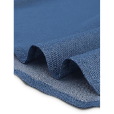 Agnes Orinda Women's Plus Size Shirts Denim V Neck Drawstring Waist Sleeveless Chambray Tops 7 Agnes Orinda Women's Plus Size Shirts Denim V Neck Drawstring Waist Sleeveless Chambray Tops - Image 5