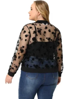Agnes Orinda Women's Plus Size Bomber Mesh Sheer Floral Lace Long Sleeve Jackets 12 Agnes Orinda Women's Plus Size Bomber Mesh Sheer Floral Lace Long Sleeve Jackets -Agnes Orinda GUEST 0a88dbad 1fab 4031 ab9a 038a5e9f56ac