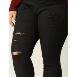 Agnes Orinda Women's Plus Size Mid Rise Zip Fly Skinny Ripped Jeans 13 Agnes Orinda Women's Plus Size Mid Rise Zip Fly Skinny Ripped Jeans -Agnes Orinda GUEST 0b8a2521 39e3 4680 be87 3c699266ee3d