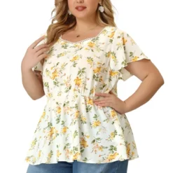 Agnes Orinda Women's Plus Size Floral Blouse Flare Sleeve Sweetheart Neck Elastic Waist Peplum Top 13 Agnes Orinda Women's Plus Size Floral Blouse Flare Sleeve Sweetheart Neck Elastic Waist Peplum Top -Agnes Orinda GUEST 0ba94c04 d1c9 46f4 b945 1d8d89cc065c