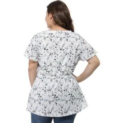 Agnes Orinda Women's Plus Size Peplum V Neck Smocked Waist Floral Chiffon Blouse 14 Agnes Orinda Women's Plus Size Peplum V Neck Smocked Waist Floral Chiffon Blouse -Agnes Orinda GUEST 0d317c6f fa19 452f 80bc a3cd9f9eecad