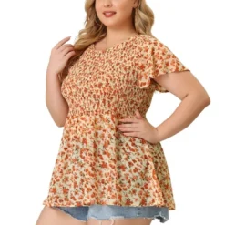 Agnes Orinda Women's Plus Size Chiffon Smock Waist Ditsy Floral Peplum Blouse 17 Agnes Orinda Women's Plus Size Chiffon Smock Waist Ditsy Floral Peplum Blouse -Agnes Orinda GUEST 0d54b207 2038 4905 926f bbf81b0abe5e