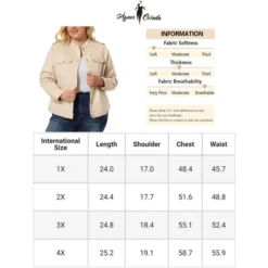 Agnes Orinda Women's Plus Size Jacket Casual Stand Collar Full Placket Patch Pocket Bomber Jacket -Agnes Orinda GUEST 0d7d5272 a0a4 45df b061 cd544e08e02d