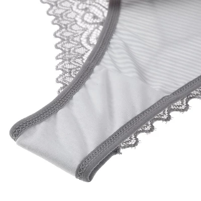 Agnes Orinda Women's Underwire Push-Up Lace Trim Strip Bra And Thong Set 5 Agnes Orinda Women's Underwire Push-Up Lace Trim Strip Bra And Thong Set - Image 3