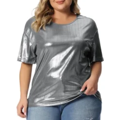 Agnes Orinda Women's Plus Size Metallic Holographic Concert Carival Party Blouse 14 Agnes Orinda Women's Plus Size Metallic Holographic Concert Carival Party Blouse -Agnes Orinda GUEST 11e02091 2732 4e04 8be8 fa5134be4255