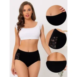 Agnes Orinda Women's Plus Size Mid-Rise Comfy Hipster Lace Trim Silky Briefs 9 Agnes Orinda Women's Plus Size Mid-Rise Comfy Hipster Lace Trim Silky Briefs -Agnes Orinda GUEST 138c1bfb 8f54 438f a9fd 2618a6edcab2