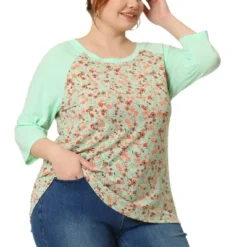 Agnes Orinda Women's Plus Size 3/4 Raglan Sleeves Floral Dressy Casual Peasant Tops 24 Agnes Orinda Women's Plus Size 3/4 Raglan Sleeves Floral Dressy Casual Peasant Tops -Agnes Orinda GUEST 13b713e4 5a8e 482b ad9e 04518fdd3413