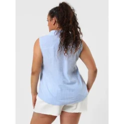 Agnes Orinda Women's Plus Size Sleeveless Shirts Office Button Down Tank Top -Agnes Orinda GUEST 1483a362 4238 4504 a860 73513533f035