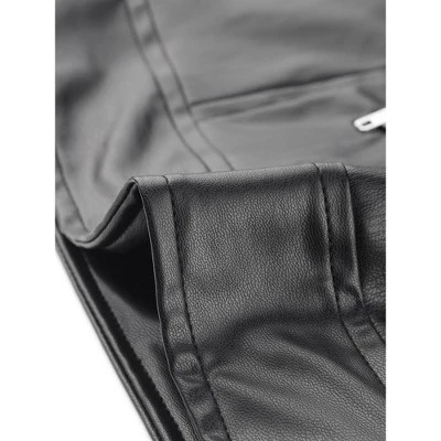 Agnes Orinda Women's Plus Size Leather Motorcycle Zip-Up Riding Biker Crop Vest Jacket 6 Agnes Orinda Women's Plus Size Leather Motorcycle Zip-Up Riding Biker Crop Vest Jacket - Image 4