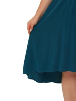 Agnes Orinda Women's Plus Size Short Sleeve Lace Insert High Low Belt A-Line Boho Midi Dress -Agnes Orinda GUEST 16d845a4 279c 496f bf2e 71c3fcd1badb