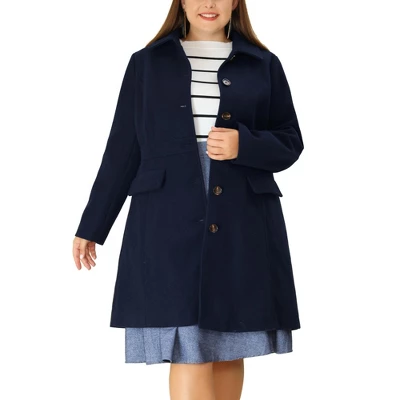 Agnes Orinda Women's Plus Size Winter Outerwear Single Breasted Long Overcoats 10 Agnes Orinda Women's Plus Size Winter Outerwear Single Breasted Long Overcoats - Image 8