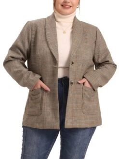 Agnes Orinda Women's Plus Size Plaid Formal Notched Lapel Blazer 15 Agnes Orinda Women's Plus Size Plaid Formal Notched Lapel Blazer -Agnes Orinda GUEST 1d1b9b42 b36d 42ba 8ff2 34dffcfc3ab5