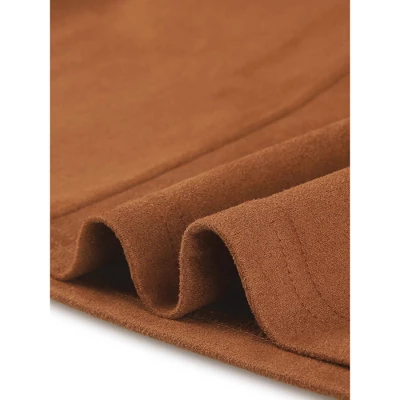 Agnes Orinda Women's Plus Size Faux Suede Printed Side Buttons Bodycon Mini Skirt 6 Agnes Orinda Women's Plus Size Faux Suede Printed Side Buttons Bodycon Mini Skirt - Image 4