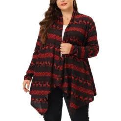 Agnes Orinda Women's Plus Size High Low Long Sleeve Open Front Knit Sweater Cardigan -Agnes Orinda GUEST 1e5628c4 4599 48cf 808e 7913e7930917