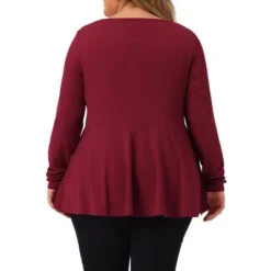 Agnes Orinda Women's Plus Size Peplum Half Zip Up Low Cut Short Sleeve Ruffle Blouse 9 Agnes Orinda Women's Plus Size Peplum Half Zip Up Low Cut Short Sleeve Ruffle Blouse -Agnes Orinda GUEST 1e9ddeef 57b4 4903 bed1 0d84938b1c86