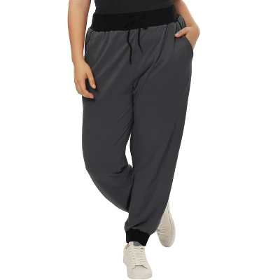 Agnes Orinda Women Plus Size Drawstring Waist Contrast Color Jogger Pants 14 Agnes Orinda Women Plus Size Drawstring Waist Contrast Color Jogger Pants - Image 12