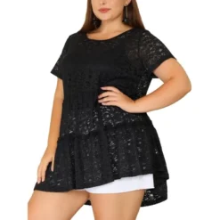 Agnes Orinda Women's Plus Size Blouse Tiered Lace Allover Round Neck Short Sleeve Peplum Blouses 12 Agnes Orinda Women's Plus Size Blouse Tiered Lace Allover Round Neck Short Sleeve Peplum Blouses -Agnes Orinda GUEST 1ffc4bd5 a878 4575 9cb3 f82712694832