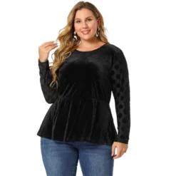 Agnes Orinda Plus Size Peplum Top For Women Polka Dots Sheer Puff Sleeve Velvet Top 10 Agnes Orinda Plus Size Peplum Top For Women Polka Dots Sheer Puff Sleeve Velvet Top -Agnes Orinda GUEST 202c05f7 a9b0 48b2 8e14 fd2fa9efa08c
