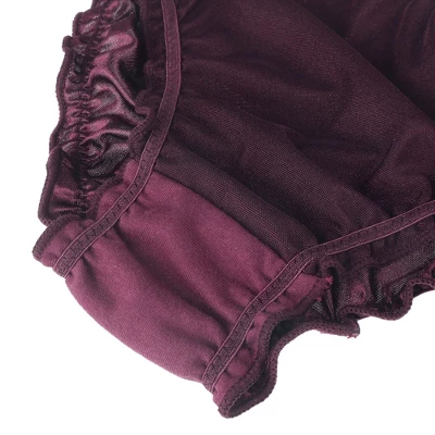 Agnes Orinda Women's Frill Trim Underwear Briefs Hipster Panty Satin Panties 3 Pack 4 Agnes Orinda Women's Frill Trim Underwear Briefs Hipster Panty Satin Panties 3 Pack - Image 2