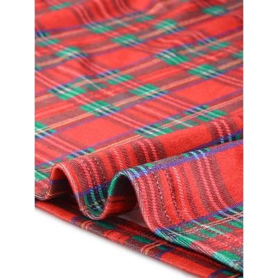 Agnes Orinda Plus Size Tops For Women Check Plaid Velvet Camisole Club Party Cami Top 6 Agnes Orinda Plus Size Tops For Women Check Plaid Velvet Camisole Club Party Cami Top - Image 4