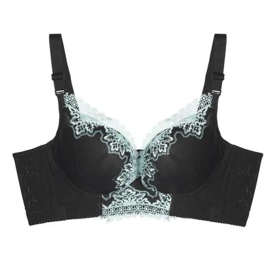 Agnes Orinda Women Plus Full Coverage Wirefree 6-Hook Lace Trim Adjustable Straps Comfort Bra 10 Agnes Orinda Women Plus Full Coverage Wirefree 6-Hook Lace Trim Adjustable Straps Comfort Bra - Image 8