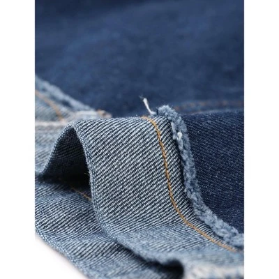 Agnes Orinda Women's Plus Size Denim Roll Ripped Raw Hem Overalls Shorts Rompers 6 Agnes Orinda Women's Plus Size Denim Roll Ripped Raw Hem Overalls Shorts Rompers - Image 4