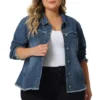 Agnes Orinda Women's Plus Size Button Up Frayed Hem Long Sleeve Casual Jean Jacket 2 Agnes Orinda Women's Plus Size Button Up Frayed Hem Long Sleeve Casual Jean Jacket -Agnes Orinda GUEST 2467aaa4 4447 4ccd a796 cb83e3478080