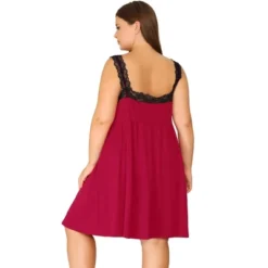 Agnes Orinda Women's Plus Size Lace Sleep Above Knee Lounge Nightgowns 9 Agnes Orinda Women's Plus Size Lace Sleep Above Knee Lounge Nightgowns -Agnes Orinda GUEST 27d4930d f2ce 4811 8e1f cca4f41a8c27