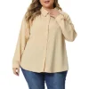 Agnes Orinda Women's Plus Size V Neck Long Sleeve Classic Fit Business Office Button Down Shirts 1 Agnes Orinda Women's Plus Size V Neck Long Sleeve Classic Fit Business Office Button Down Shirts -Agnes Orinda GUEST 2901c179 1c68 46f8 a13c 5224105ceed5