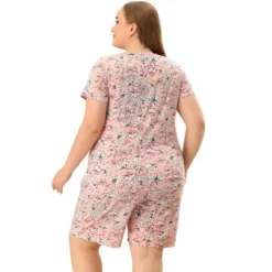Agnes Orinda Womens Plus Size Loungewear Floral Elastic Waist Short Sleeve Pajamas Set 10 Agnes Orinda Womens Plus Size Loungewear Floral Elastic Waist Short Sleeve Pajamas Set -Agnes Orinda GUEST 294de7b0 7d03 4cae bec1 00e5e6469472