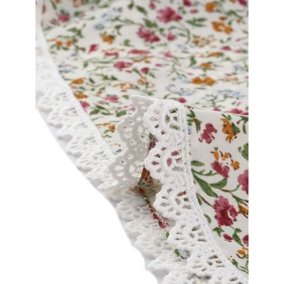 Agnes Orinda Women's Plus Size Tiered Floral Babydoll Sweetheart Neck Ruffle Short Sleeve Blouses 6 Agnes Orinda Women's Plus Size Tiered Floral Babydoll Sweetheart Neck Ruffle Short Sleeve Blouses - Image 4