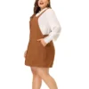 Agnes Orinda Women's Plus Size High Waist A-Line Suede Overall Suspender Dress 2 Agnes Orinda Women's Plus Size High Waist A-Line Suede Overall Suspender Dress -Agnes Orinda GUEST 298cad0d 9da5 4370 a903 98e712d82c3c