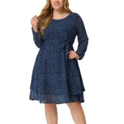 Agnes Orinda Women's Plus Size Chiffon Polka Dots Tie Waist Long Sleeve Dress 13 Agnes Orinda Women's Plus Size Chiffon Polka Dots Tie Waist Long Sleeve Dress -Agnes Orinda GUEST 29cd52f8 6003 420e be40 611381c8b1e1