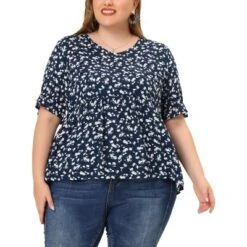 Agnes Orinda Women's Plus Size V Neck Floral Tiered Babydoll Blouses 17 Agnes Orinda Women's Plus Size V Neck Floral Tiered Babydoll Blouses -Agnes Orinda GUEST 2b0a4a71 22cd 454d bccc f49566b86775
