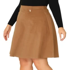Agnes Orinda Women's Plus Size Corduroy Button Decor Elastic Waist A-Line Skirts 13 Agnes Orinda Women's Plus Size Corduroy Button Decor Elastic Waist A-Line Skirts -Agnes Orinda GUEST 2d07adec 1463 4dd9 b238 b3d48d76ff26