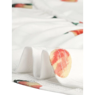 Agnes Orinda Women's Plus Size Sleeveless Fruit Ruffle Hem Nightgown 6 Agnes Orinda Women's Plus Size Sleeveless Fruit Ruffle Hem Nightgown - Image 5