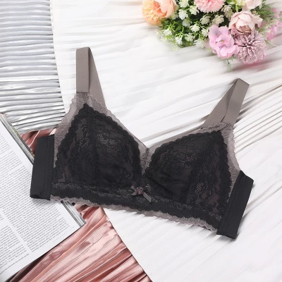 Agnes Orinda Women's Plus Size Wireless Soft Cup Comfort Unlined Lace Full Coverage Bra 3 Agnes Orinda Women's Plus Size Wireless Soft Cup Comfort Unlined Lace Full Coverage Bra - Image 2