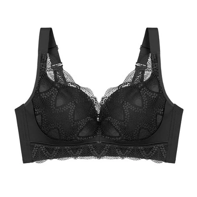 Agnes Orinda Women's Wirefree Comfortable Soft Push-Up Lace Trim Plunge Lingerie Bra 8 Agnes Orinda Women's Wirefree Comfortable Soft Push-Up Lace Trim Plunge Lingerie Bra - Image 6