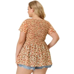 Agnes Orinda Women's Plus Size Chiffon Smock Waist Ditsy Floral Peplum Blouse 15 Agnes Orinda Women's Plus Size Chiffon Smock Waist Ditsy Floral Peplum Blouse -Agnes Orinda GUEST 33de943f efa6 4c04 9689 94cbaa586f63