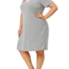Agnes Orinda Women's Plus Size Solid Comfort Short Sleeves Nightgown 1 Agnes Orinda Women's Plus Size Solid Comfort Short Sleeves Nightgown -Agnes Orinda GUEST 3400bde1 1b24 42e5 b99a 9782977b6087