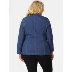 Agnes Orinda Women's Plus Size Denim Notched Lapel Color Block Stretch Blazer 16 Agnes Orinda Women's Plus Size Denim Notched Lapel Color Block Stretch Blazer -Agnes Orinda GUEST 35ce1ae9 1aa7 4e3d b3d1 ff7dff213eef