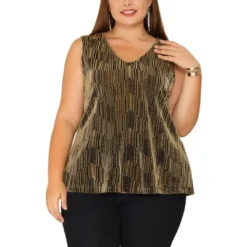 Agnes Orinda Women's Plus Size Sequin Glitter Gradient V Neck Camisoles -Agnes Orinda GUEST 360ab451 318c 4bd6 bd15 a61845cc357a